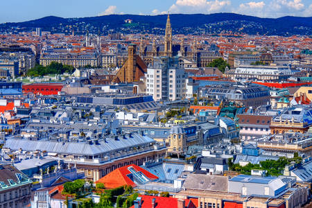 Uitzicht op de stad Wenen