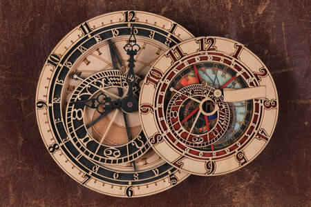 Dials of old clocks
